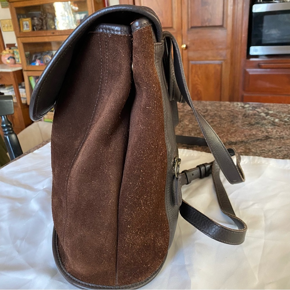 Coach brown suede and leather Berkeley backpack - Picture 6 of 13